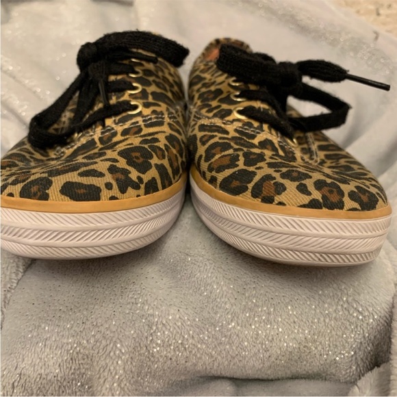 Keds Leopard Print Sneakers Canvas- Black and Tan Size 6 - Picture 4 of 6